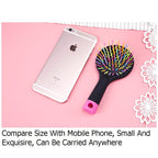 READY STOCK!!! Korean Eye Candy Rainbow S Curl Air Volume Brush | Abundant Hair Detangling Comb 彩虹S型空气蓬松卷发梳
