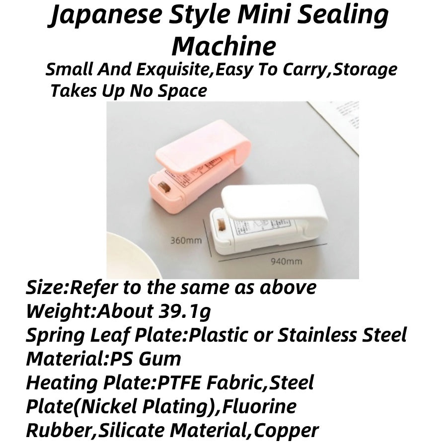 READY STOCK!!! Magic Mini Heat Sealing Machine | Portable Impulse Sealer for Plastic Bag Packing 迷你热封机 |封口机