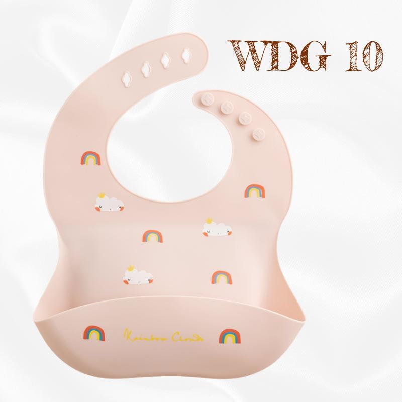 READY STOCK!!! Baby Silicone Bibs | Adjustable Waterproof Feeding Bib | Kids Apron for Mealtime WDG/GJQ 婴儿硅胶围兜 | 可调节防水围嘴