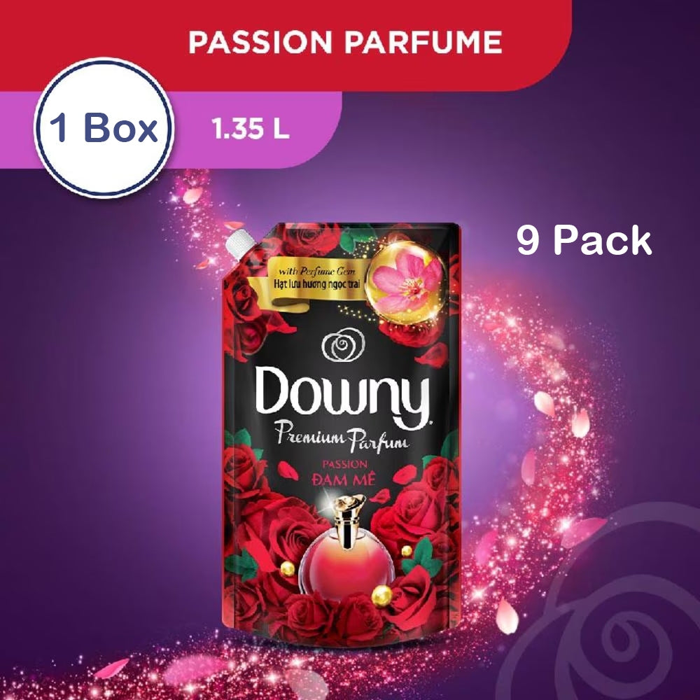 ✅READY STOCK‼️Downy Fabric Softener Refill 1.35L/1.4L/1.5L (1 Box = 9 Packs) | Pewangi Pakaian Tahan Lama Lembut & Segar