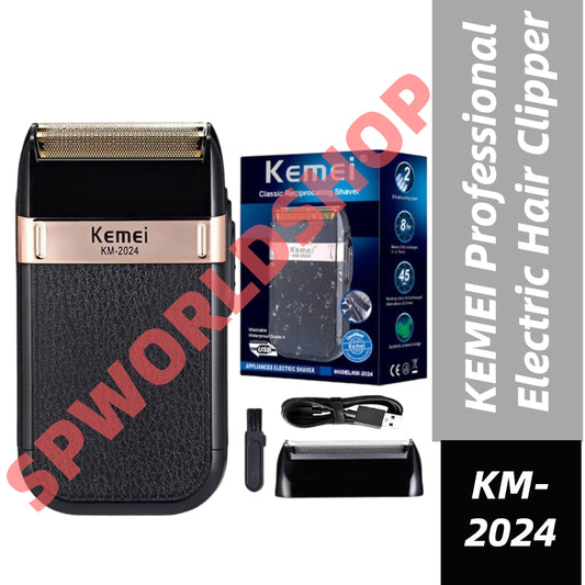(READYSTOCK) KEMEI KM-2024 Professional Electric Hair Clipper/ Men Rechargeable Cordless Clipper Shaver KEMEI KM-2024
