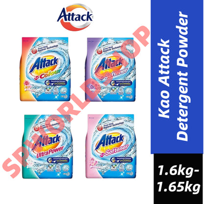✅ READY STOCK‼️ Kao Attack Serbuk Pencuci Baju 1.6kg-1.65kg Harum & Bersih Berkesan