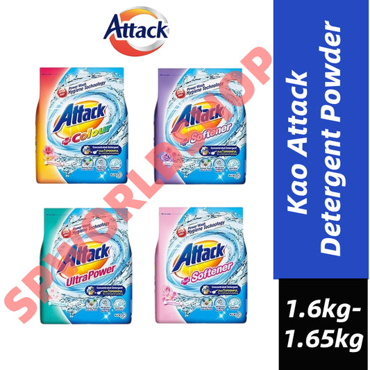 ✅ READY STOCK‼️ Kao Attack Serbuk Pencuci Baju 1.6kg-1.65kg Harum & Bersih Berkesan
