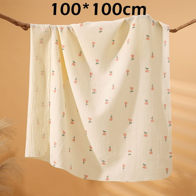 Newborn Baby Muslin Swaddle Kain Bedung Baby Towel Soft Blanket Kain Selimut Napkin Lampin Baby Blanket Kain Bedun