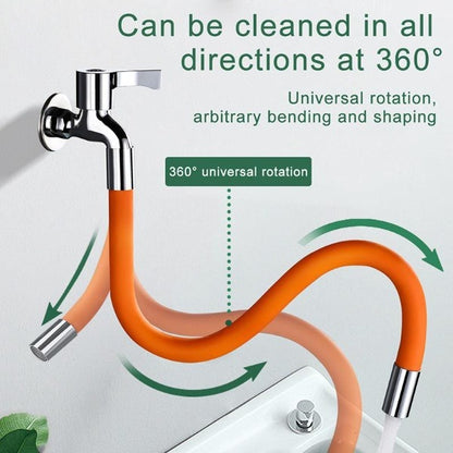 READY STOCK‼️ 360° Rotating Faucet Extension | Flexible Silicone Hose | Splash-Proof Water Tap Connector 旋转水龙头延长器 水龙头接头