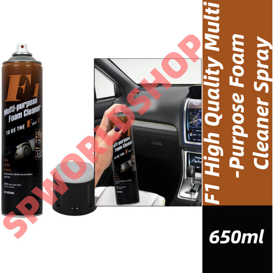 F1 High-Quality Multi-Purpose Foam Cleaner Spray 650ml | Car Interior & Cushion Cleaner |  功能泡沫清洁喷雾 车内清洁 & 座垫去污