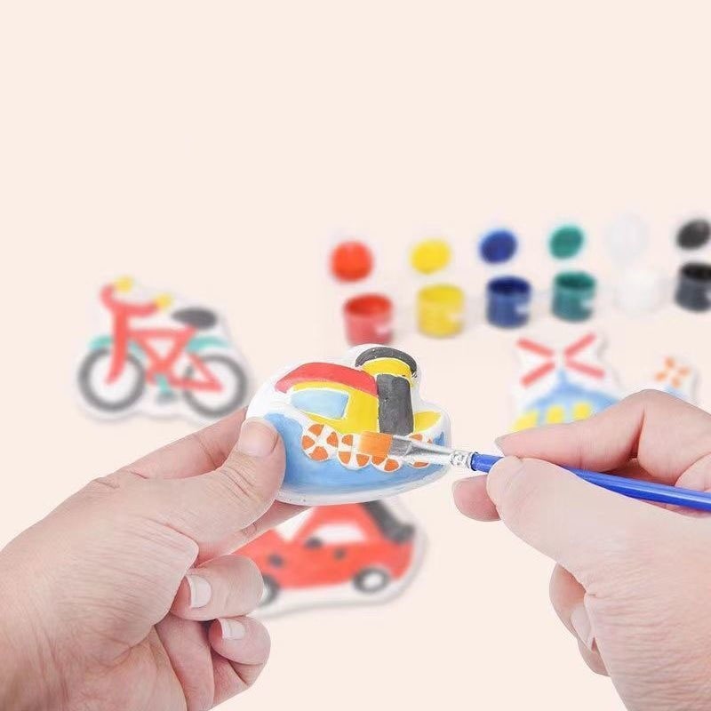 READY STOCK‼️ Random Cartoon Plaster Doll Painting | DIY Plaster Doll White | Creative Hand-Painted Art Kit 石膏娃娃涂色