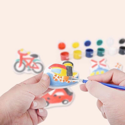 READY STOCK‼️ Random Cartoon Plaster Doll Painting | DIY Plaster Doll White | Creative Hand-Painted Art Kit 石膏娃娃涂色