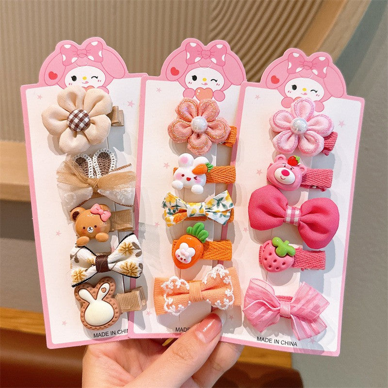 5pcs Set Children's Hairpin Baby Cute Cartoon Broken Hairpin Girl Kuromi Headdress Little Girl-CSW1005
