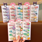 5Pcs Sanrio Kuromi Cinnamoroll Girls Hairpin Cute Quicksand Babies Hair Clip-CSW1010