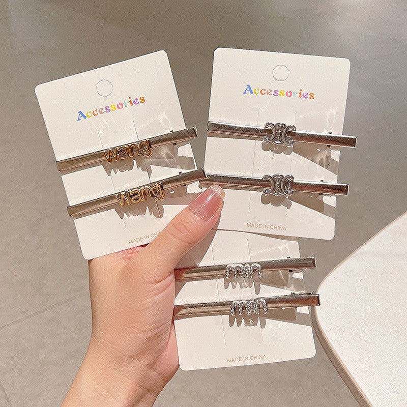2Pcs Fashion Letter Star Wave Hairpin Sweet Cool Y2K Girls Hair Clips-CSW1014