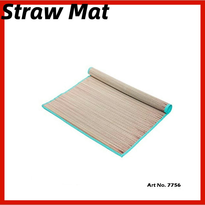 Straw Mat 90cm±X180cm± Without Tie/ 80cm±X180cm± With Tie/ Picnic Mat Straw Rugs Carpet / Camping Mat / Beach 草席 7756