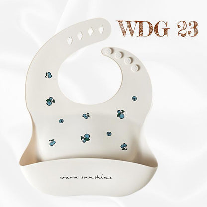 READY STOCK!!! Baby Silicone Bibs | Adjustable Waterproof Feeding Bib | Kids Apron for Mealtime WDG/GJQ 婴儿硅胶围兜 | 可调节防水围嘴