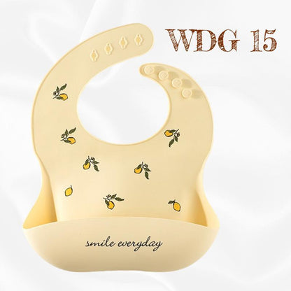 READY STOCK!!! Baby Silicone Bibs | Adjustable Waterproof Feeding Bib | Kids Apron for Mealtime WDG/GJQ 婴儿硅胶围兜 | 可调节防水围嘴