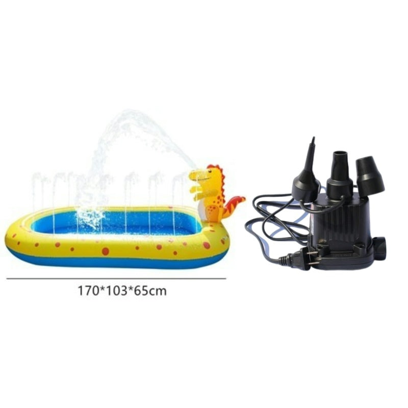 Children'S Swimming Pool Inflatable Spray Pool Foldable Baby Bathtub Outdoor Dinosaur Shark Sprinkler Game Pad Kids