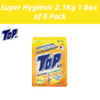 READY STOCK!!! Top Detergent Powder 2.1kg / 2.3kg 1 Box of 8 Pack