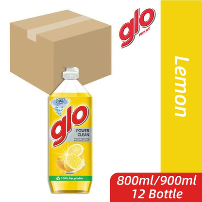 READY STOCK!!!GLO PEKAT Lemon Lime Dishwash Liquid DIshwashing 800/900ml Pencuci Pinggan Lemon Glo 1 Box of 12 Bottle