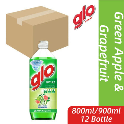 READY STOCK!!!GLO PEKAT Lemon Lime Dishwash Liquid DIshwashing 800/900ml Pencuci Pinggan Lemon Glo 1 Box of 12 Bottle