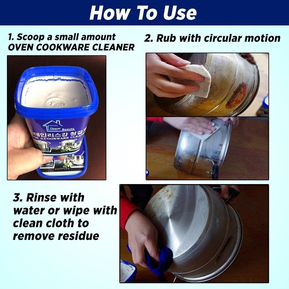 Oven and Cookware Cleaner 500g Rust Oil Grease Stainless Steel Pencuci Periuk 不锈钢清洁膏