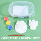 READY STOCK‼️ Random Cartoon Plaster Doll Painting | DIY Plaster Doll White | Creative Hand-Painted Art Kit 石膏娃娃涂色