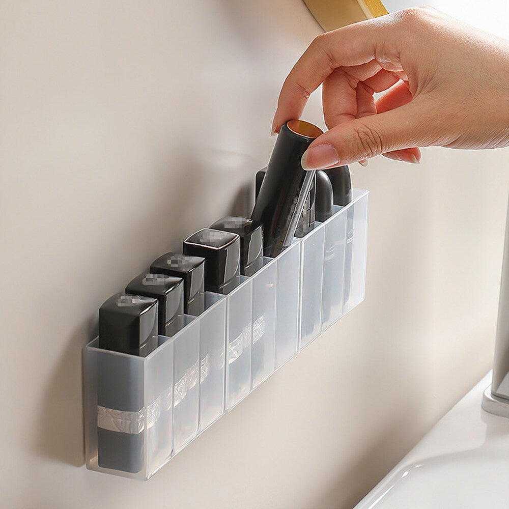 READY STOCK!!! Wall Mounted Storage Box with Lid | Lipstick, Scissors, Data Cable & Eyebrow Pencil Organizer 壁挂式带盖收纳盒