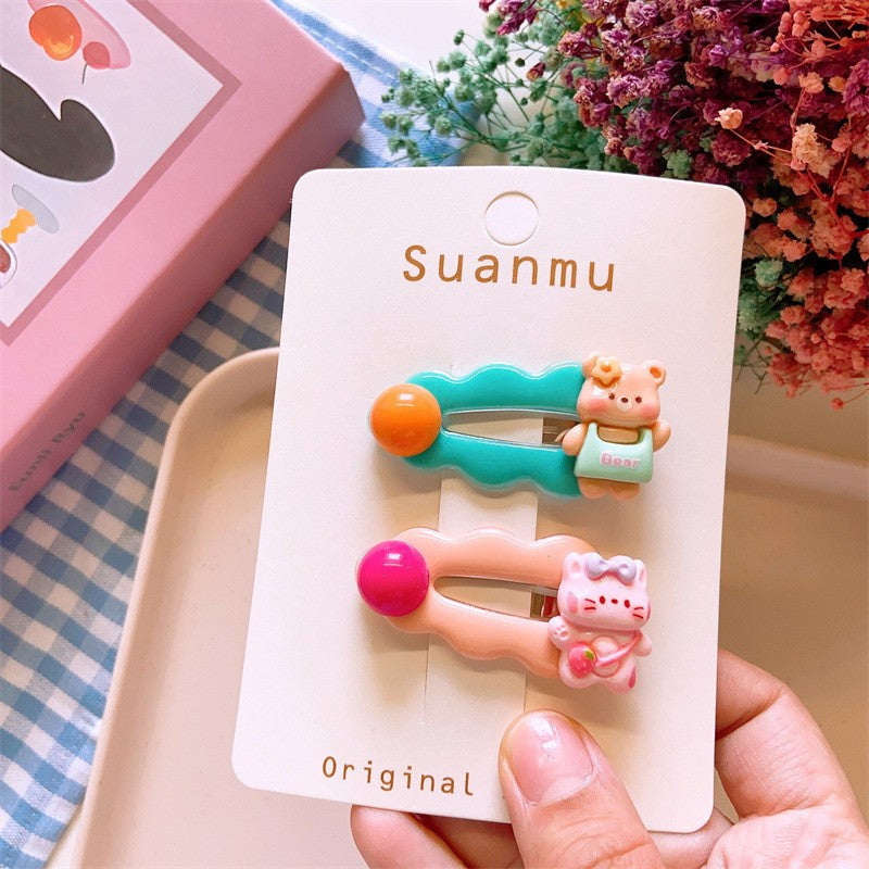 Ins Cute Cartoon Hair Clip Hair Accessory Set-CSW1003
