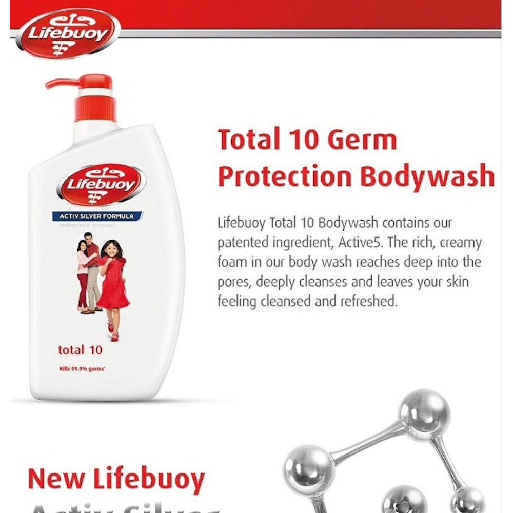 READY STOCK‼️ Lifebuoy Anti-Bacterial Shower Gel 900ml/950ml Sabun Mandian Bunuh 99.9% Kuman