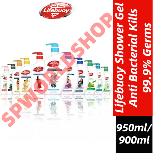 READY STOCK‼️ Lifebuoy Anti-Bacterial Shower Gel 900ml/950ml Sabun Mandian Bunuh 99.9% Kuman