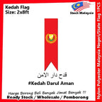 2x8ft【Cotton】Malaysia Flag & All State Flag 60cmx240cm Bendera Negeri Bendera Wilayah Johor Selangor Sembilan