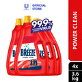 READY STOCK!!! Breeze Detergent Liquid Fragrance of Comfort Power Clean Colour Care 3.6kg 1 Box of 4 Bottle