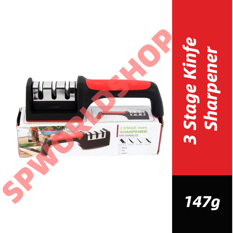 READY STOCK‼️ 3-Stage Knife Sharpener | Fast & Efficient Sharpening | Kitchen Knife & Scissors Sharpener   三段式磨刀器