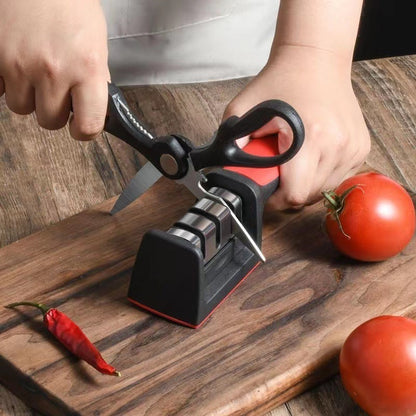 READY STOCK‼️ 3-Stage Knife Sharpener | Fast & Efficient Sharpening | Kitchen Knife & Scissors Sharpener   三段式磨刀器