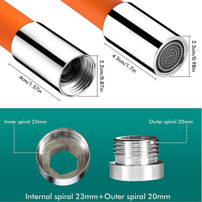 READY STOCK‼️ 360° Rotating Faucet Extension | Flexible Silicone Hose | Splash-Proof Water Tap Connector 旋转水龙头延长器 水龙头接头