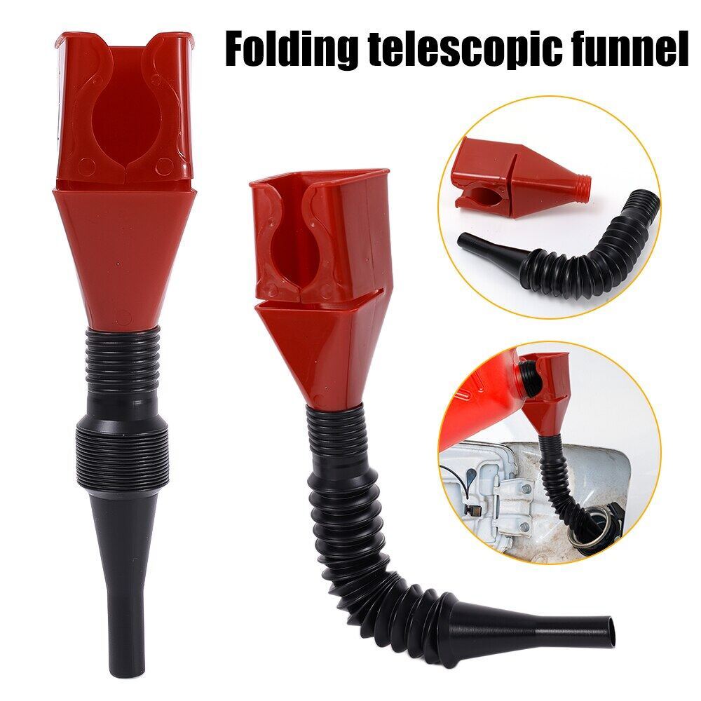 READY STOCK‼️ Telescopic Oil Funnel | Foldable & Portable | Car Truck Motorcycle Refueling Funnel with Filter 伸缩油漏斗