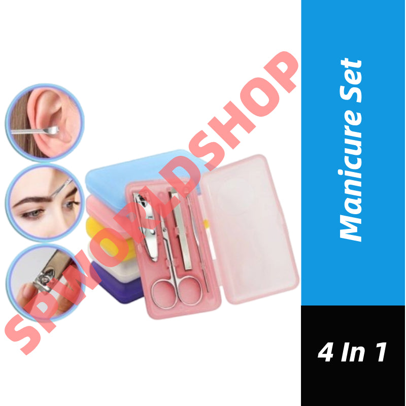 4 in1 Manicure Set Pedicure Kit Nail Clipper Set Cuticle Pusher Manicure Kit