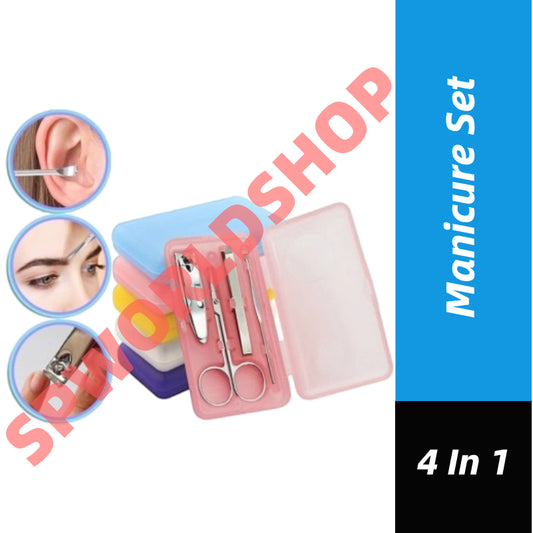 4 in1 Manicure Set Pedicure Kit Nail Clipper Set Cuticle Pusher Manicure Kit