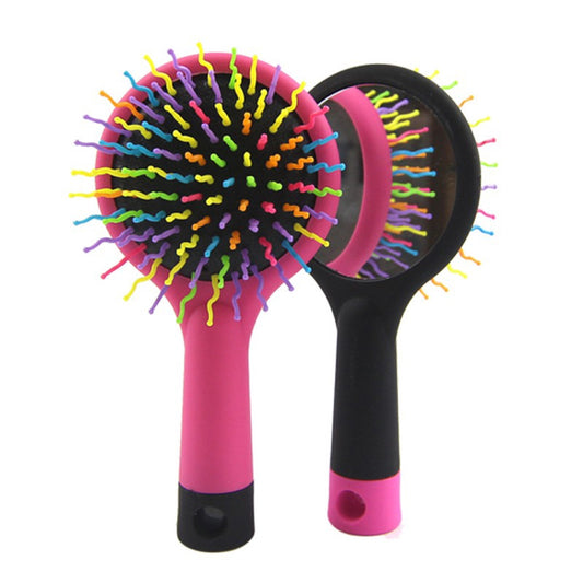 READY STOCK!!! Korean Eye Candy Rainbow S Curl Air Volume Brush | Abundant Hair Detangling Comb 彩虹S型空气蓬松卷发梳