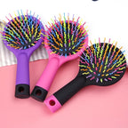 READY STOCK!!! Korean Eye Candy Rainbow S Curl Air Volume Brush | Abundant Hair Detangling Comb 彩虹S型空气蓬松卷发梳