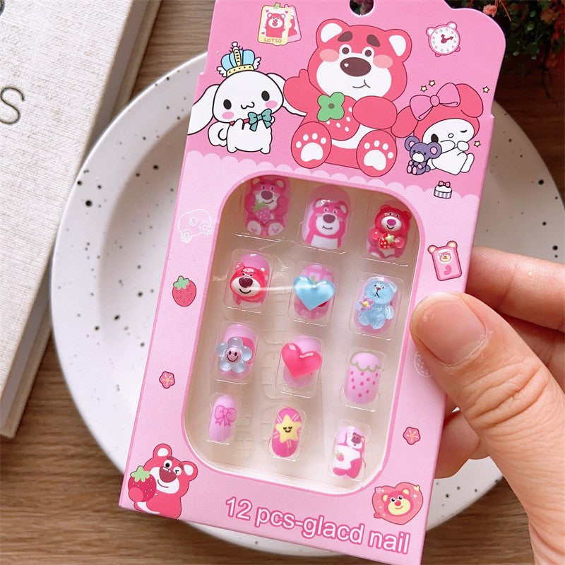 Children's three-dimensional cartoon character nail stickers 12 pieces-CSW1016