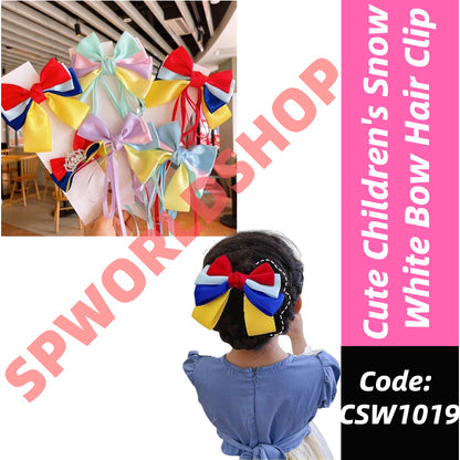 Snow White Bow Hairpin for Children Baby Princess Super Fairy Hair Accessories-CSW1019