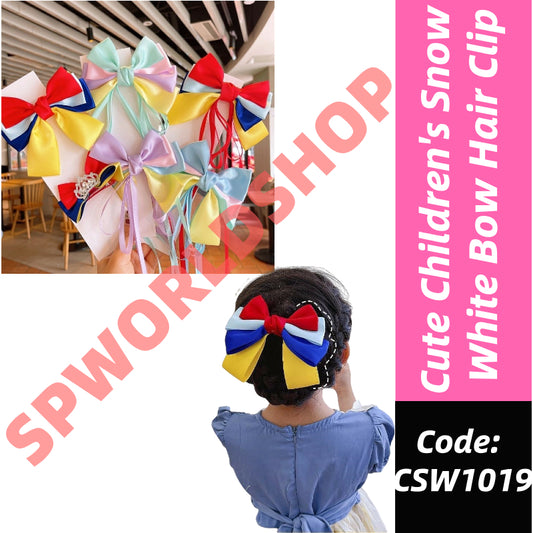 Snow White Bow Hairpin for Children Baby Princess Super Fairy Hair Accessories-CSW1019