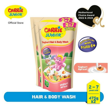 READY STOCK‼️ Carrie Junior Hair & Body Wash Twin Pack 500g x2 / 475g x2 Sabun Mandian & Syampu Kanak-Kanak