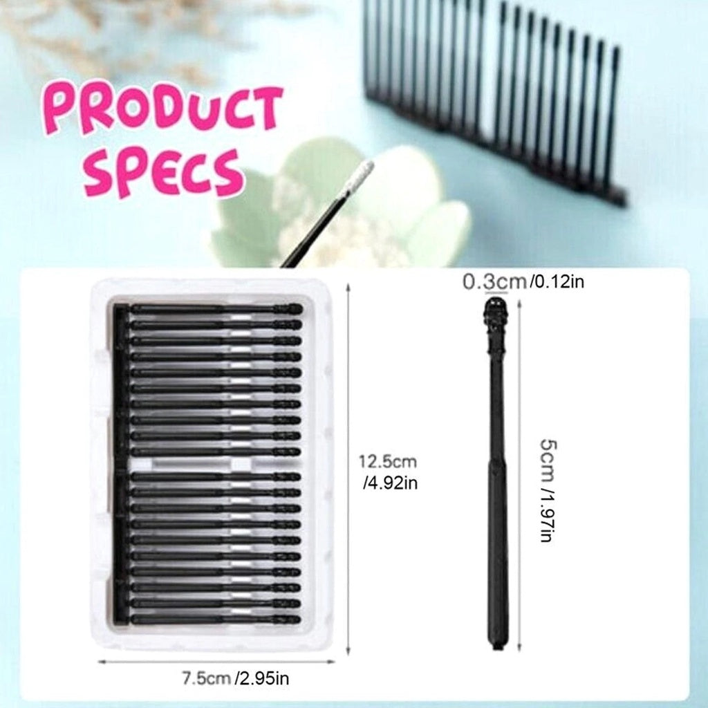 (READYSTOCK) 20pcs Disposable Sticky Ear Swabs Pick Spiral Tips  Removal Ear Nose  Stick Sticky Ear Pick Stick 自带黏性挖耳棒