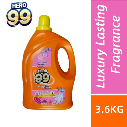HERO99 Detergent Perfume 3.9KG/3.6KG Long Lasting Fragrance/ Odour Buster/ Colour Protect/  Luxury Lasting Fragrance