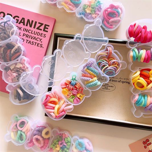 Cute Kids Hair Accessories Set Colorful Hair Ties and Towel Rings-CSW1001