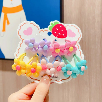 Children's Strawberry Bear Hair Rope Set Little Girl Cute Cartoon Head Rope Fashion Hair Accessories-CSW1008