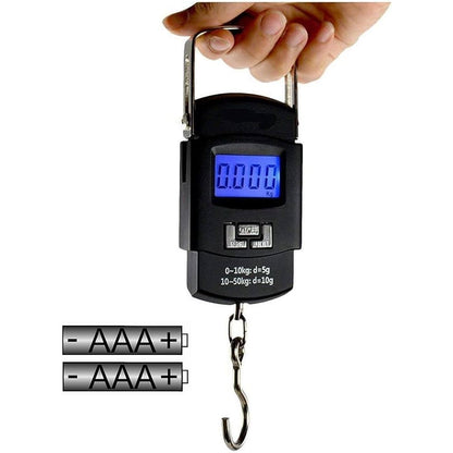 READY STOCK!!! electronic portable scale 50kg portable backlit portable luggage scale portable electronic scale 旅行手提行李秤