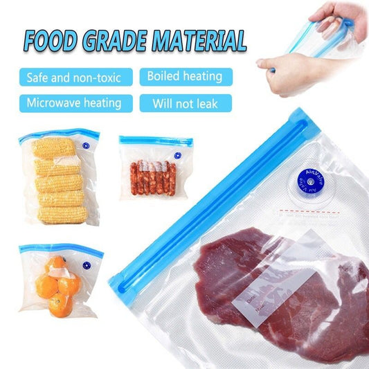 READY SYOCK!!! Manual Air Pump Portable Vacuum Sealer Machine with Vacuum Food Storage Bag Transparent Food Sealed Bag