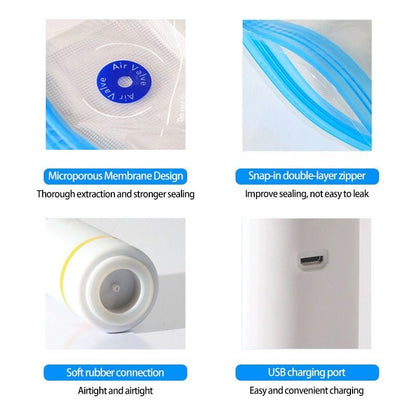 READY SYOCK!!! Manual Air Pump Portable Vacuum Sealer Machine with Vacuum Food Storage Bag Transparent Food Sealed Bag