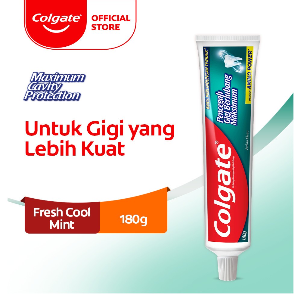READY STOCK!!! Colgate Maximum Cavity Protection Fresh Cool Mint/Great regular flavor Toothpaste 180g
